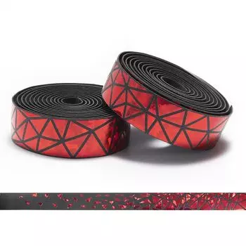 ROCKBROS Road Bike Bar with End Set of 1 and Red Tape, Shock-Absorbing, Grip-Proof, EVA, Anti-Slip, Thick, Stylish, Caps, (Left Right),