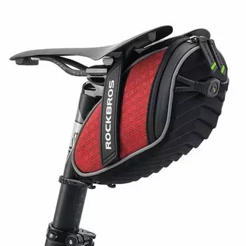 ROCKBROS седло велосипедная рама большая 3D легкая в использовании сумка для велоспорта, сумка, сумка, водонепроницаемая, 1 л, емкость, оболочка, светоотражающая, установка, велосипед, горный велосипед, (красный) красный