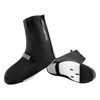 ROCKBROS Shoe Covers for Road Windproof and Easy to Put on and Take Reflective Gaiters for Cross and Size L Bikes, Waterproof, Durable, Off, Cycling,