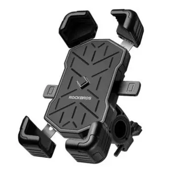 ROCKBROS Smartphone Holder, Bicycle Mobile Holder, One-handed Operation, 1-Second Lock, Smartphone Arm, Compatible with 4.5-7.2 inch models, Non-slip,