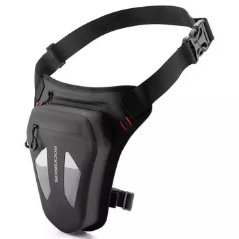 ROCKBROS сумка на ногу для мотоциклов водонепроницаемая износостойкая многофункциональная регулируемая по размеру легкая ночная светоотражающая сумка-кобура чёрный