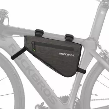 Сумка на раму ROCKBROS, водонепроницаемая, для шоссейного велосипеда, большая вместимость, сумка на верхнюю трубу велосипеда, треугольная сумка, ремень, хранение аксессуаров, простая установка, 3 л/5 л