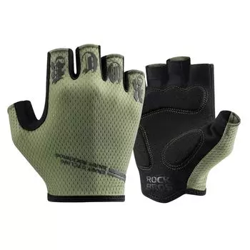 ROCKBROS Summer Cycling for Road and Outdoor and Gloves, Fingerless, Breathable, Stretchy, Shock-Absorbent, Quick-Drying, Abrasion-Resistant,