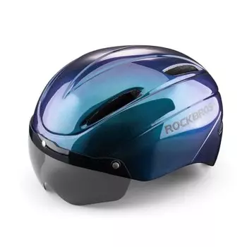 ROCKBROS Взрослый велосипедный шлем с магнитными очками, шоссейный велосипед, сверхлегкий, ударопрочный, дышащий, сертифицирован CPSC, для велоспорта, поездок на работу, S