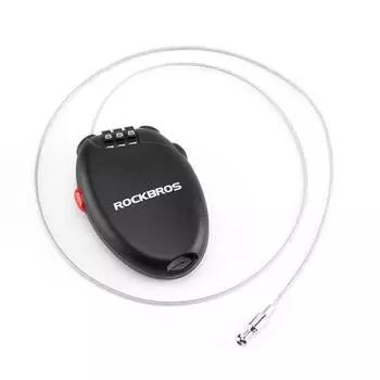 ROCKBROS Wire Lock, выдвижной замок с цифровым кодом, защита от кражи, 3 цифры, 60 см, компактный, чемодан/велосипед/коляска/путешествие/сноуборд/шлем, замок безопасности, Conv