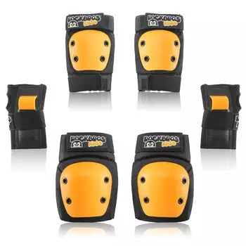 ROCKBROS Защитный чехол для детей и взрослых, набор из 6 предметов, защита для велосипеда, скейтборда, велосипеда, спортивная сумка для хранения, в комплекте оранжевый цвет M оранжевый