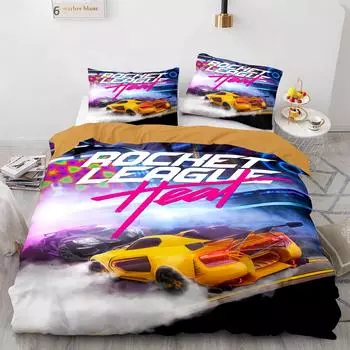 Rocket League Bedding Set Bedspread Single Twin Full Queen King Size Car Rocket League Bed Set Children s Bedroom Duvet cover 70x133cm 2pcs