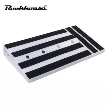 Rockhouse Прочная гитарная педаль эффектов Большой размер Панель гитарной педали с липкой лентой with 10 holes чёрный