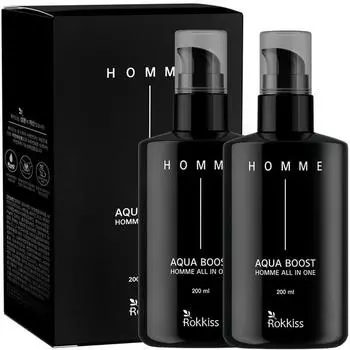 Rockies Aqua Boost Homme All-in-One, 2 шт., 200мл, лучшая мужская косметика Кореи