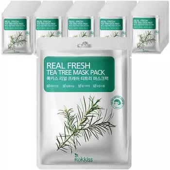 Rockies Real Fresh Tea Tree Mask Pack, 50 packs, 1 pack