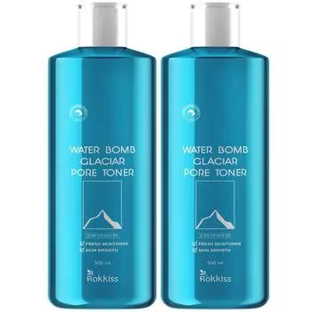 Rockies Water Balm Glacier Water 50% слабокислотный тоник для пор, 500 мл, 2 шт.