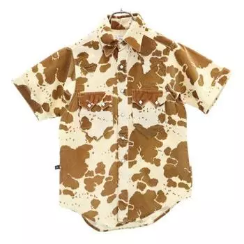 RockMount Сделано в США Рубашка в западном стиле с коротким рукавом Чайный x бежевый Мужская Б/у