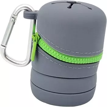 Roczential Micro Trash Can Dust Box Streamside Waste Container Мусорный контейнер Рыболовные снасти Fly Fishing Fishing Storage Box Dust Bin Мусорный бак Складной серый