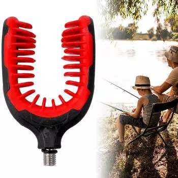 Держатель удилища с резьбой 3/8 ABS+TPR+металлические рыболовные снасти красный
