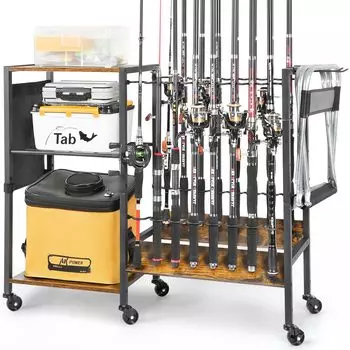 Rod stand Fishing rod stand Large capacity fishing rod stand Dedicated rack for fishing rods Fishing rod stand that can store 16 fishing rods Casters