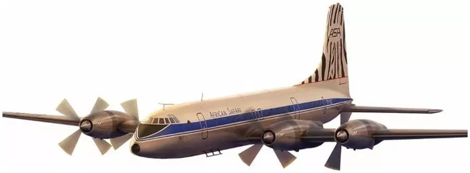 Roden British Bristol 175 Britannia Turboprop Airliner African Safari Airways Plastic Model RE14326 1/144