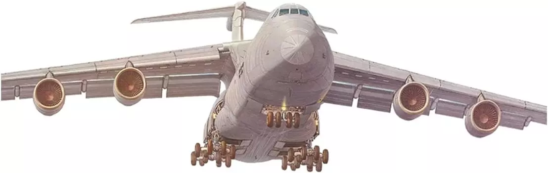 Roden US Air Force Lockheed Super Galaxy Strategic Transport Aircraft Renovated Plastic Model RE14332 Molding Color 1/144 C-5M (Modern Type)