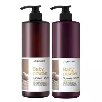 Roderbert Signature Perfume Shampoo + Treatment Set Baby Powder Fragrance, 1 set