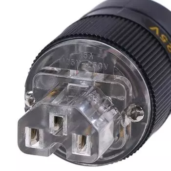 Родий IEC C13 Сетевая вилка Женский медный соединительный кабель Шнур Hi-Fi