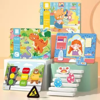 Родитель-ребенок Детская тканевая книга Звуковая бумажная головоломка Тканевая книга Детская тканевая книга Обучение Познание style C