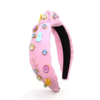 Родитель-ребенок Пасхальная повязка на голову Кролик Аксессуары Алмазные аксессуары для волос Милая высокая повязка на голову с черепом для женщин