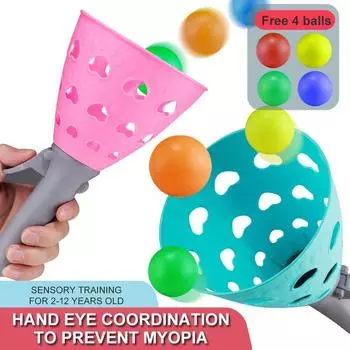 Родители и дети на открытом воздухе Веселье Выброс, чтобы поймать мяч, запуск, метание игрушки Пинбол, обучение чувствам, пара оборудования