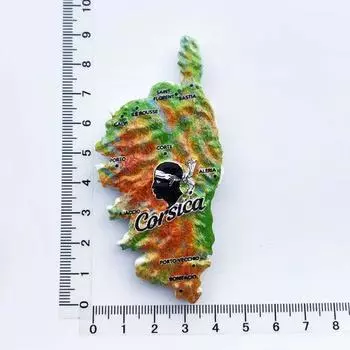 Родной город французского Наполеона Корсика Туристические сувениры Карта Флаг острова Магниты Наклейки на холодильник Подарки для друзей