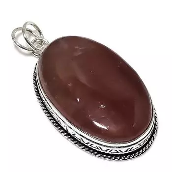 Родохрозит драгоценный камень ручная работа 925 стерлингового серебра ювелирное изделие кулон 2.44 s5m09