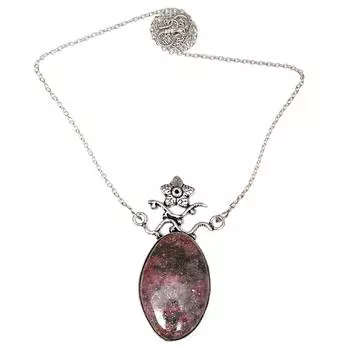 Родолит драгоценный камень День матери ювелирное украшение ручной работы ожерелье 20 дюймов
