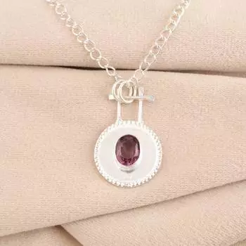 Родолит Драгоценный камень Ювелирные изделия из стерлингового серебра 925 пробы Ручная работа Подвеска 1,4 Для свадьбы PP-57-14