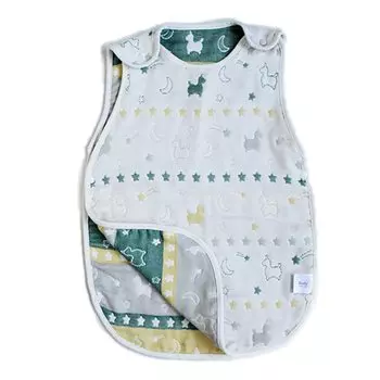 Rody nino nino Rody Gauze Sleeper Made in Japan Gauze Sleeper Baby 6-layer 6-layer (Green/Yellow)