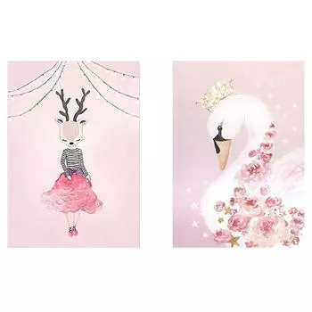 Рога девушки полный горный хрусталь вышивка лебедь картина животное Алмазная мозаика 5D алмазная живопись круглые бусины Diy украшение дома 40X60cm