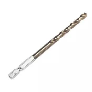 ROGAPER Hexagonal Shaft Ironwork Drill Cobalt High Speed Steel M35 Steel Titanium Coating HSS-Co 6.0mm (Metal/Metalwork)