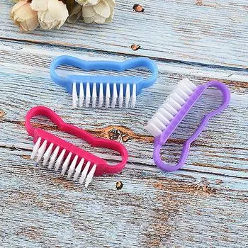 Роговые щетки для ногтей, дизайн ногтей, маникюр, педикюр, мягкая щетка для удаления пыли, чистящая щетка, инструменты, прозрачные роговые щетки белый