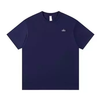 RogueWave Fashion Женская футболка с коротким рукавом и принтом Alo, футболка, одежда, футболка, роскошная мужская футболка с принтом, Y2k, уличная одежда, топы S темно-синий