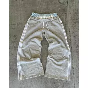 RogueWave Мода Y2K Простые Полосатые Повседневные Брюки для Мужчин и Женщин Ретро Харадзюку Свободные Прямые Брюки Высокая Посадка Свободные Хип-Хоп Спортивные Штаны S