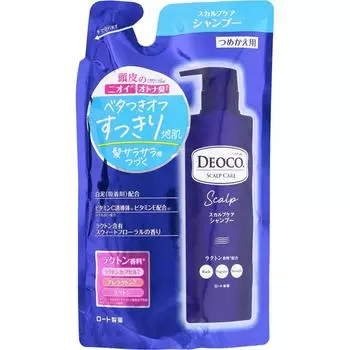 Rohto Deoco Scalp Care Shampoo для сменного блока 370 мл Другое (проверьте замки, очистители языка и т. д.) Шампунь/кондиционер (премия) After rinsing hair and scalp