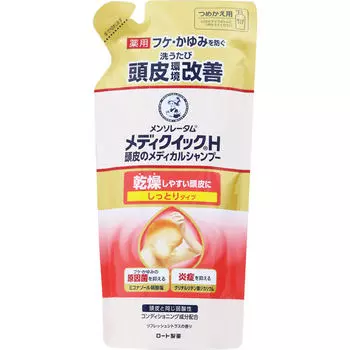 Rohto MENTHOLATUM MEDI QUICK H Лечебный шампунь для кожи головы увлажняющий 280 мл (Квази-лекарство) Шампунь/кондиционер Mediquick (чувствительный) Для использования] Возьмите небольшое количество