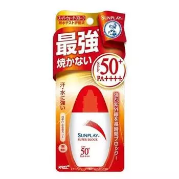 ROHTO Mentholatum Sunplay Super Block солнцезащитное молочко SPF50+ PA++++, 26 мл