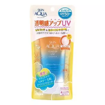 ROHTO Skin Aqua Tone Up UV Essence Lattie Beige санскрин с функцией цветокоррекции кожи, 80 гр