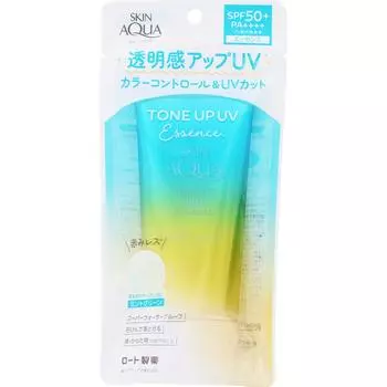 Rohto Skin Aqua Tone Up UV Essence M Green 80 г Солнцезащитный уход. (Чтобы предотвратить неравномерное нанесение, наносите послойно.