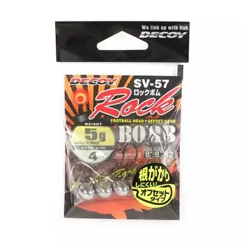 Рок-бомба Decoy SV-57 с джиг-головкой, размер 4, 3/16 унции (8762)