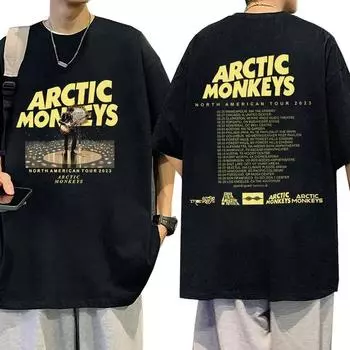 Рок-группа Arctic Monkeys North American Tour футболка унисекс модная хлопковая футболка большого размера хип-хоп ретро готические футболки уличная одежда