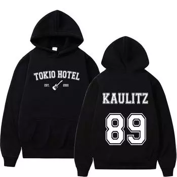 Рок-группа Tokio Hotel Kaulitz Hoodie Мужская мода Повседневный пуловер Толстовка Мужчины Женщины Хип-хоп Оверсайз с капюшоном Панк Уличная одежда S