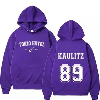 Рок-группа Tokio Hotel Kaulitz Hoodie Женская мода Повседневный пуловер Толстовка Женская хип-хоп свободный капюшон Панк уличная одежда S