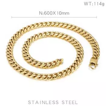 Рок-хип-хоп ювелирные изделия в стиле хип-хоп, модное, простое и атмосферное мужское ожерелье из титановой стали 60 см 6mm