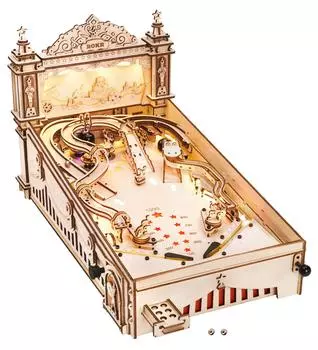 ROKR 3D Pinball Аутентичная DIY игра в помещении Винтажная игра 3D STEM Образовательная развивающая креативность и для детей и бесплатная для интерьера дома Коммерческая EG01