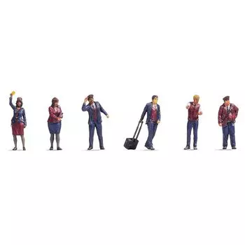 rokuhan Z gauge 1/220 scale tiny figure railroad worker S202 diorama supplies