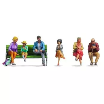 rokuhan Z gauge 1/220 scale tiny figure people sitting S210 diorama supplies