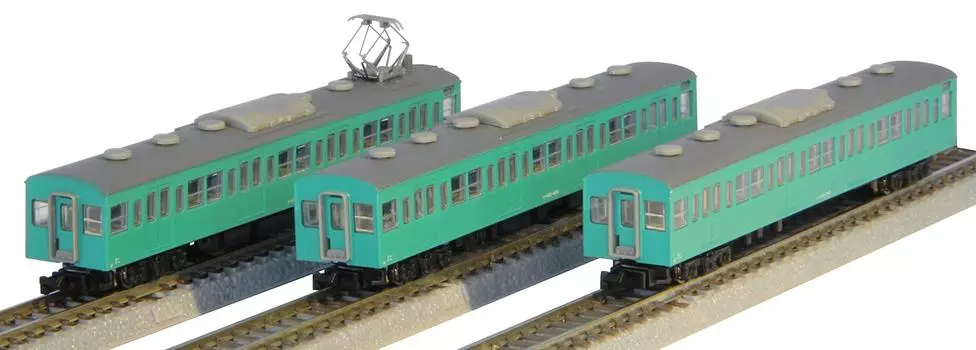 Rokuhan Z Gauge JNR 103 Series Emerald Green Joban Line Type Дополнительный набор T022-10 3-вагонный зелёный